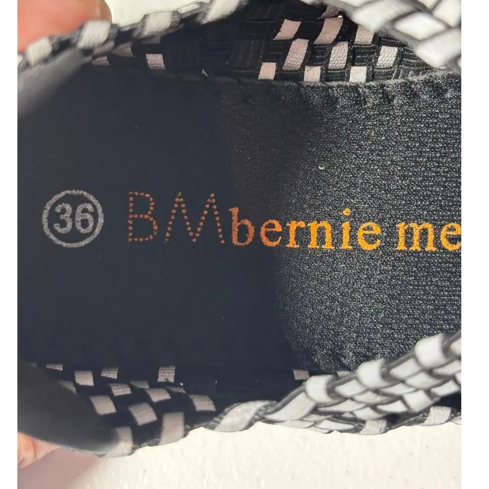 Bernie Mev NWOT Size 5 (EU 36) Margo Mary Jane Flats Slip-On Comfort Gray/Black
